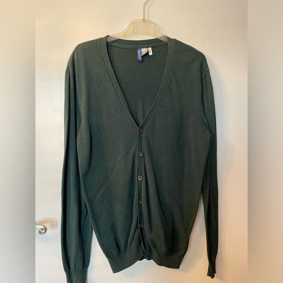 H&M Divided Collection - Men’s Cardigan in Hunter Green - Size L - Picture 2 of 6